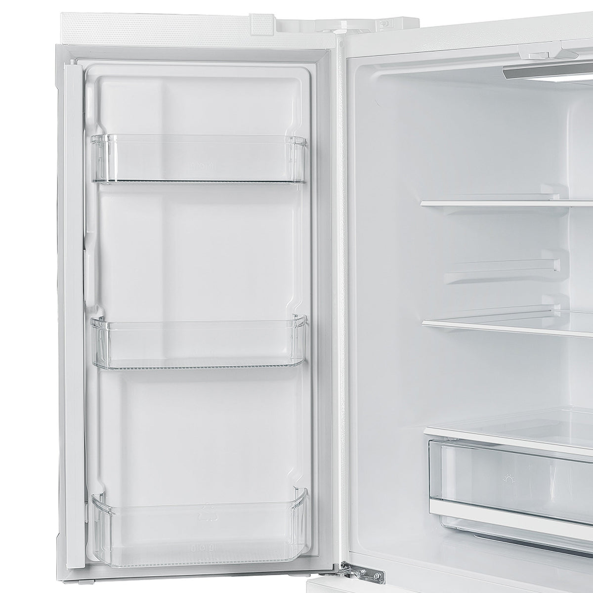 Forno Moena 36-Inch Counter-Depth Refrigerator with Ice Maker, 19.2 Cu. Ft., White with Antique Brass Handles (FFRBI1820-36WHT)