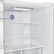 Forno Espresso Moena 36 in Counter-Depth French Door Refrigerator, 19.2 cu ft, White, with Ice Maker and Stainless Steel Handles (FFRBI1820-36WHT)
