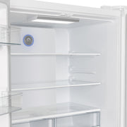 Forno Moena 36-Inch Counter-Depth Refrigerator with Ice Maker, 19.2 Cu. Ft., White with Antique Brass Handles (FFRBI1820-36WHT)