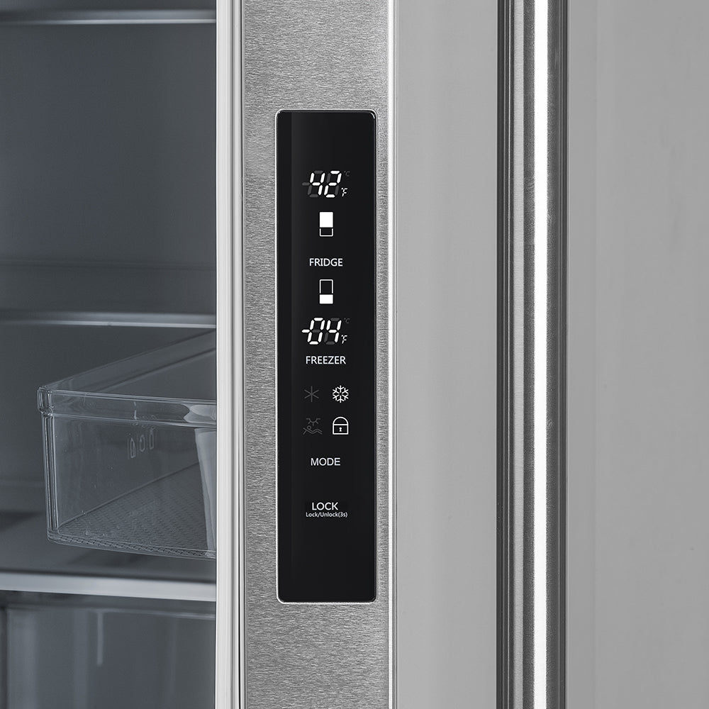 Forno Moena 40-Inch Built-In French Door Refrigerator, 19.2 cu. ft., Stainless Steel, Ice Maker, Modern Trim Kit (Model FFRBI1820-40MG)