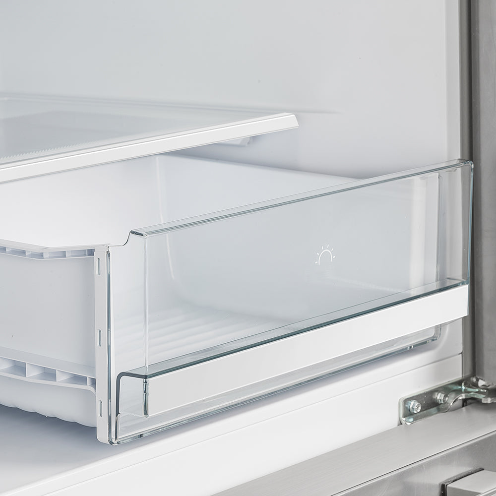 Forno Moena 40-Inch Built-In French Door Refrigerator, 19.2 cu. ft., Stainless Steel, Ice Maker, Modern Trim Kit (Model FFRBI1820-40MG)