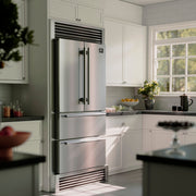 Forno Moena 40-Inch Built-In French Door Refrigerator, 19.2 cu ft, Stainless Steel, Ice Maker, Trim Kit (FFRBI1820-40SG)