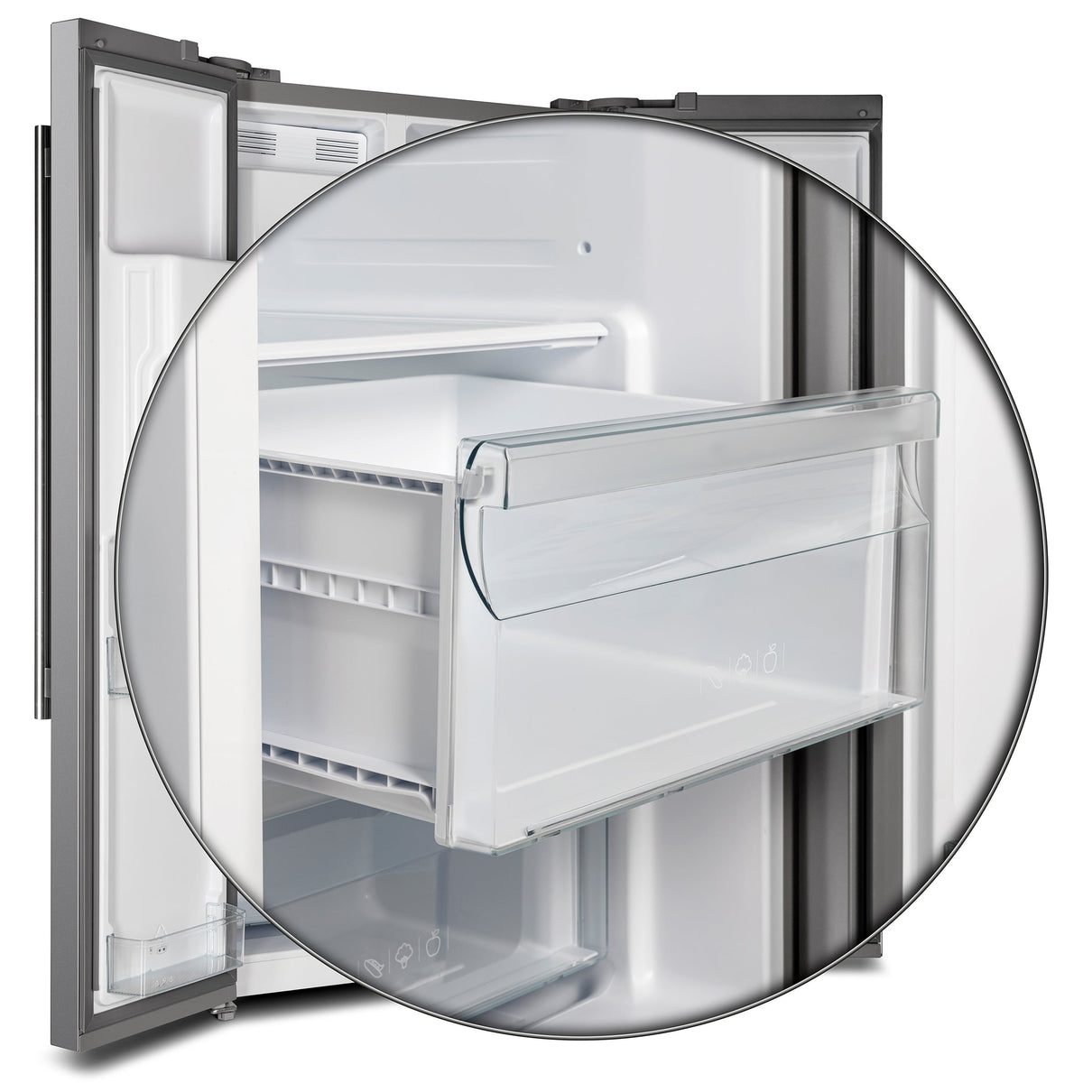 Forno Salerno 36-Inch Built-In Side-by-Side Refrigerator, 20 Cu. Ft., Water and Ice Dispenser, Model FFRBI1844-36SB