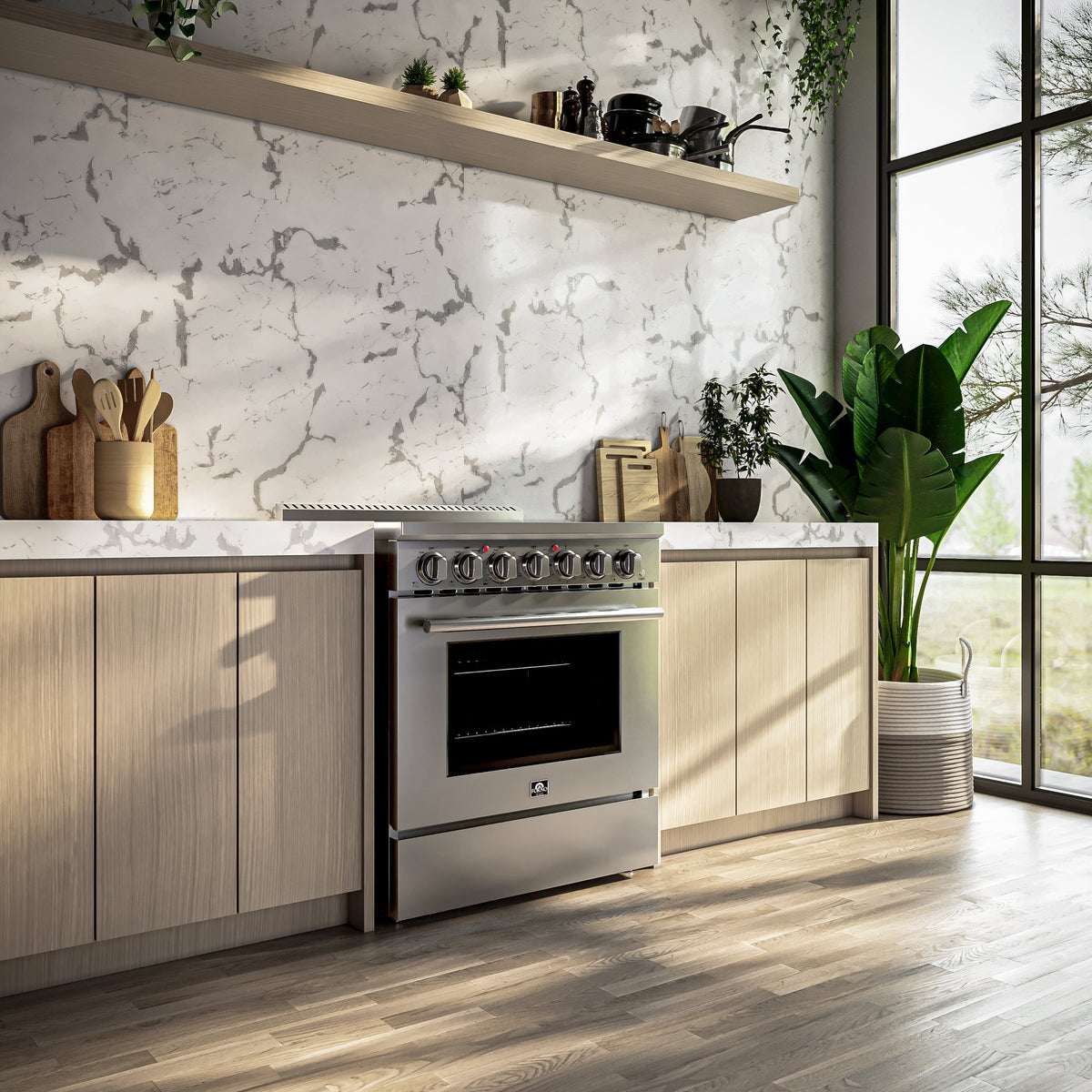 Forno Paolo 30-Inch Freestanding Electric Range, 4.38 Cu. Ft., Stainless Steel (Model FFSEL6011-30)
