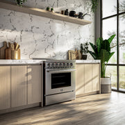 Forno Paolo 30-Inch Freestanding Electric Range, 4.38 Cu. Ft., Stainless Steel (Model FFSEL6011-30)