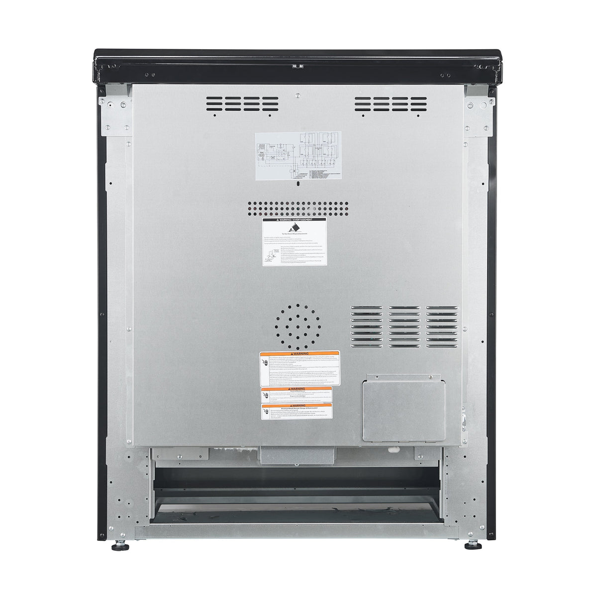 Forno Espresso Leonardo 30 in. 5.0 cu. ft. Freestanding Electric Range in Black with Antique Brass Handles (Model FFSEL6012-30BLK)