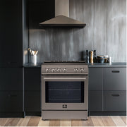 Forno Leonardo 30 in. Freestanding Electric Range, 5.0 cu. ft., Stainless Steel (FFSEL6012-30)