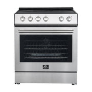 Forno Leonardo 30 in. Freestanding Electric Range, 5.0 cu. ft., Stainless Steel (FFSEL6012-30)
