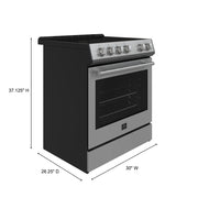 Forno Leonardo 30 in. Freestanding Electric Range, 5.0 cu. ft., Stainless Steel (FFSEL6012-30)
