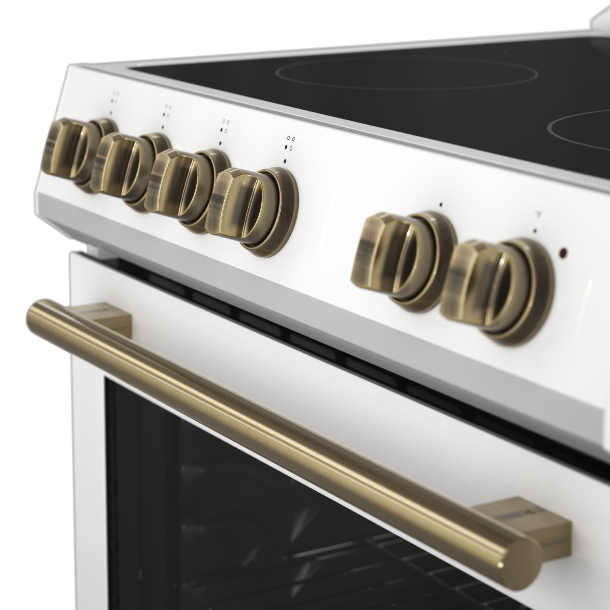 Forno Leonardo 30 Inch Freestanding Electric Range 5.0 cu ft White with Stainless Steel Handles FFSEL6012-30WHT