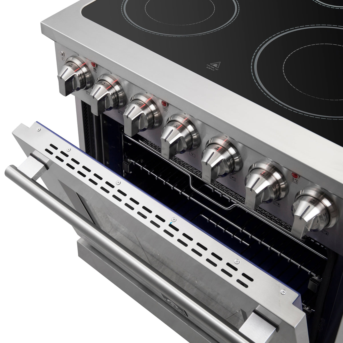 Forno Massimo 30 in. 4.32 cu. ft. Freestanding Electric Range with 5 Radiant Elements in Stainless Steel (FFSEL6020-30)