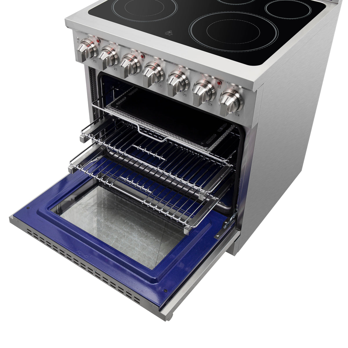 Forno Massimo 30 in. 4.32 cu. ft. Freestanding Electric Range with 5 Radiant Elements in Stainless Steel (FFSEL6020-30)