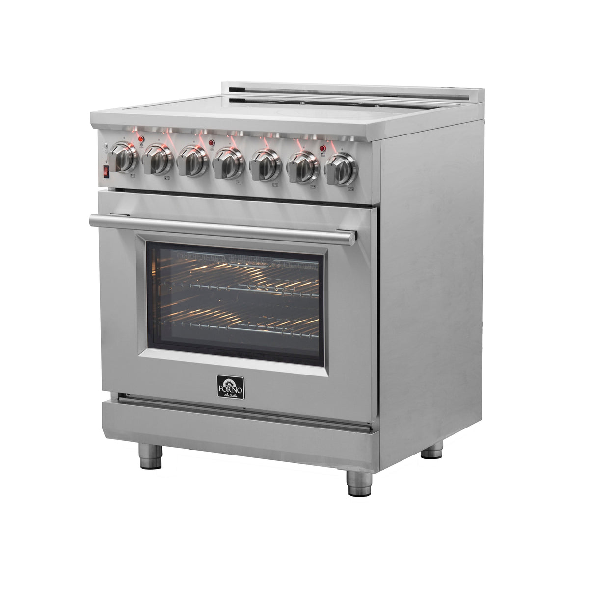 Forno Massimo 30 in. 4.32 cu. ft. Freestanding Electric Range with 5 Radiant Elements in Stainless Steel (FFSEL6020-30)