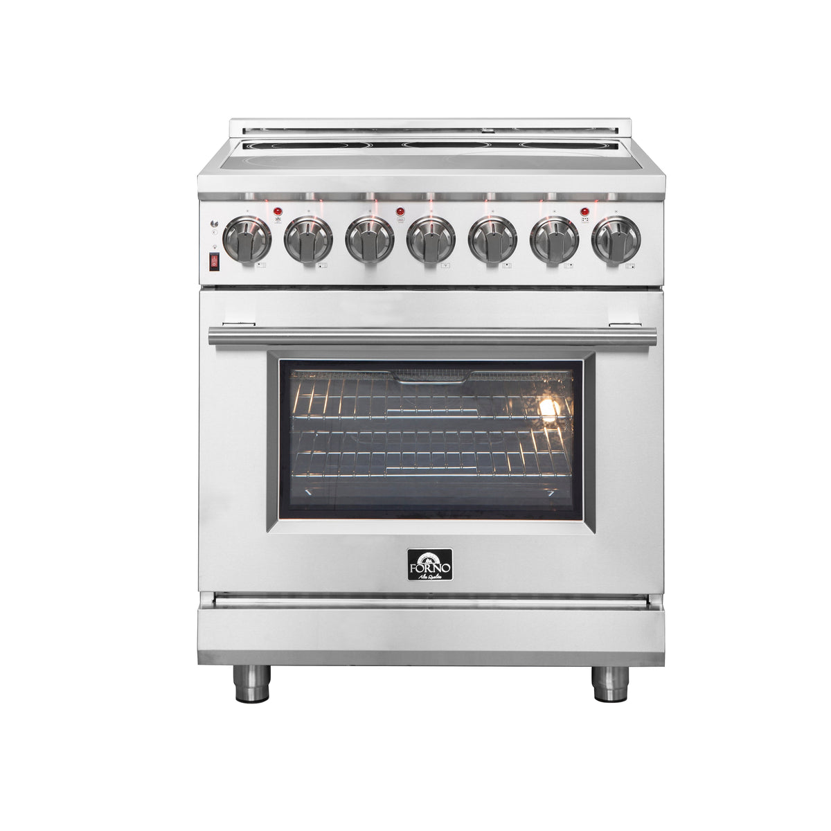 Forno Massimo 30 in. 4.32 cu. ft. Freestanding Electric Range with 5 Radiant Elements in Stainless Steel (FFSEL6020-30)