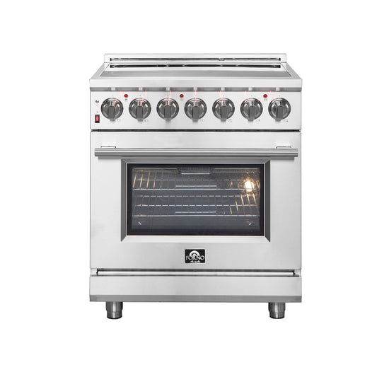 Forno Massimo 30 in. 4.32 cu. ft. Freestanding Electric Range with 5 Radiant Elements in Stainless Steel (FFSEL6020-30)