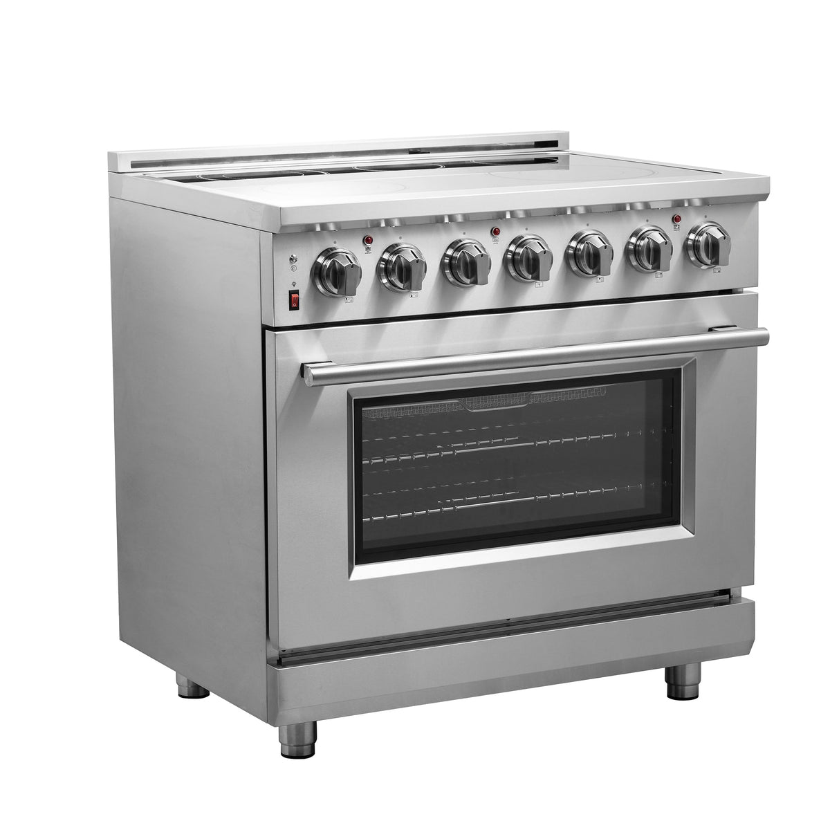 FORNO Massimo 36 in. 5.36 cu. ft. Freestanding Electric Range with 5 Radiant Elements (FFSEL6020-36)