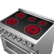 FORNO Massimo 36 in. 5.36 cu. ft. Freestanding Electric Range with 5 Radiant Elements (FFSEL6020-36)
