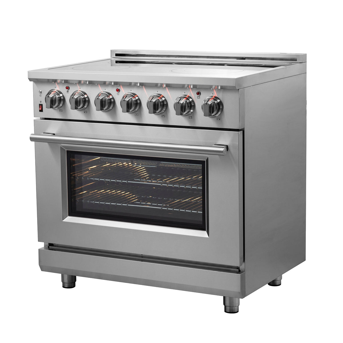 FORNO Massimo 36 in. 5.36 cu. ft. Freestanding Electric Range with 5 Radiant Elements (FFSEL6020-36)