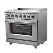 FORNO Massimo 36 in. 5.36 cu. ft. Freestanding Electric Range with 5 Radiant Elements (FFSEL6020-36)