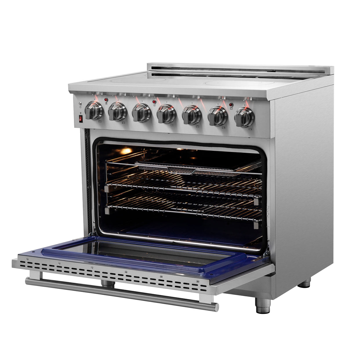 FORNO Massimo 36 in. 5.36 cu. ft. Freestanding Electric Range with 5 Radiant Elements (FFSEL6020-36)
