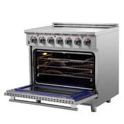 FORNO Massimo 36 in. 5.36 cu. ft. Freestanding Electric Range with 5 Radiant Elements (FFSEL6020-36)