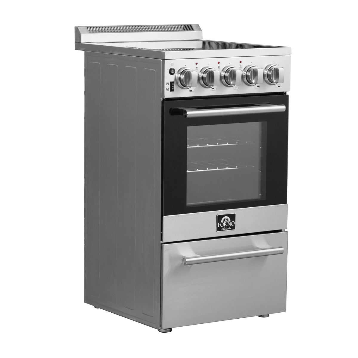Forno Pallerno 20 in. Freestanding Electric Range, 2.05 cu. ft., 4 Elements, Stainless Steel (Model FFSEL6052-20)
