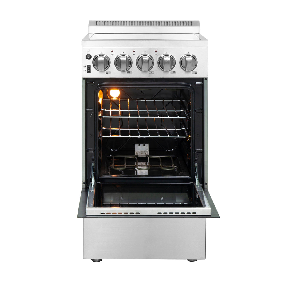 Forno Pallerno 20 in. Freestanding Electric Range, 2.05 cu. ft., 4 Elements, Stainless Steel (Model FFSEL6052-20)