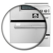 FORNO Loiano 24 in. 2.3 cu. ft. Freestanding Electric Range with 4 Radiant Elements, Storage Drawer, Air Fryer Kit, Stainless Steel (FFSEL6069-24)