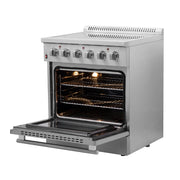 Forno Galiano 30 in. 4.32 cu. ft. Freestanding Electric Range with 4 Radiant Elements in Stainless Steel (FFSEL6083-30)