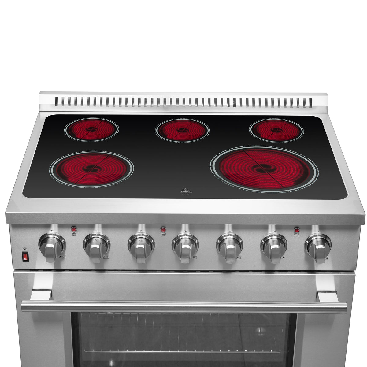 FORNO Galiano 36 in. Freestanding Electric Range, 5.36 cu. ft., 5 Elements, Stainless Steel (Model FFSEL6083-36)