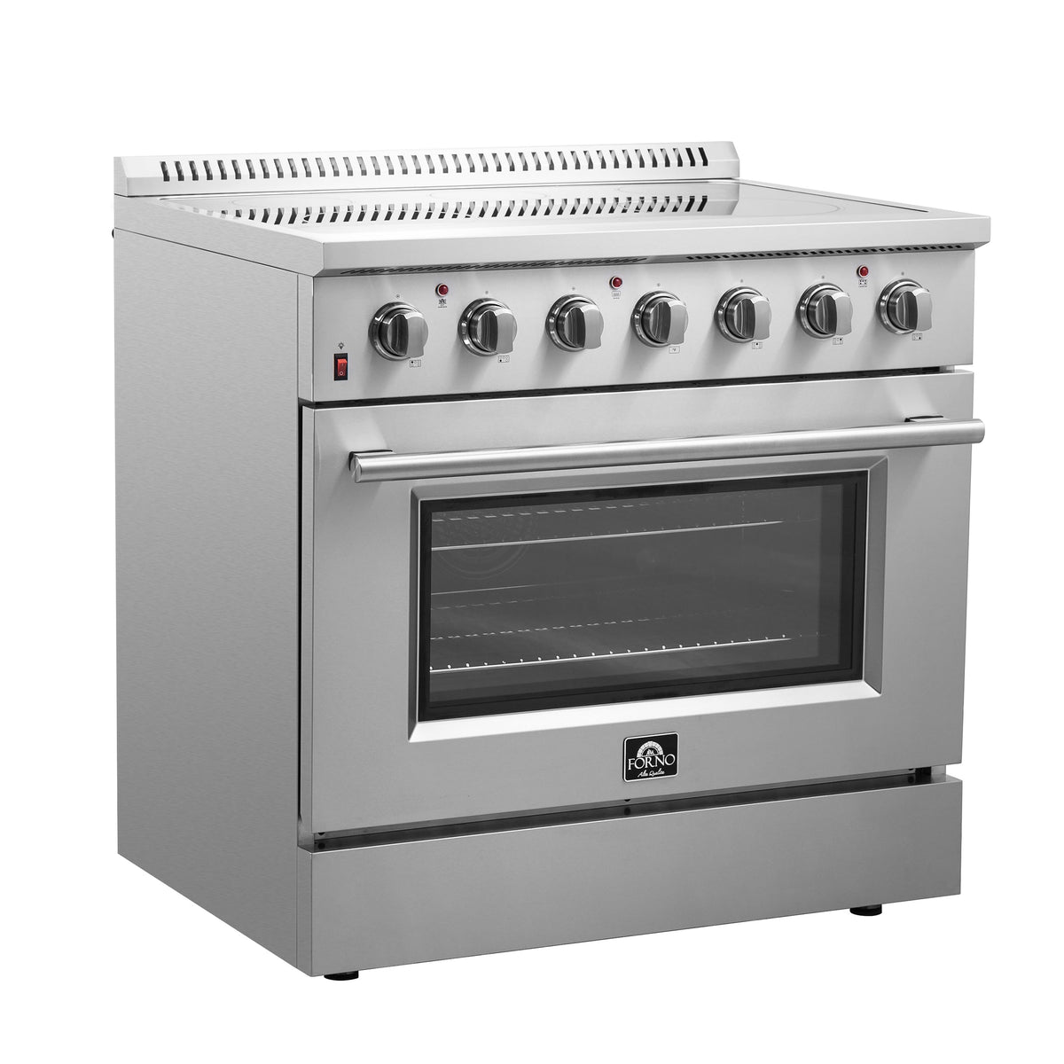 FORNO Galiano 36 in. Freestanding Electric Range, 5.36 cu. ft., 5 Elements, Stainless Steel (Model FFSEL6083-36)