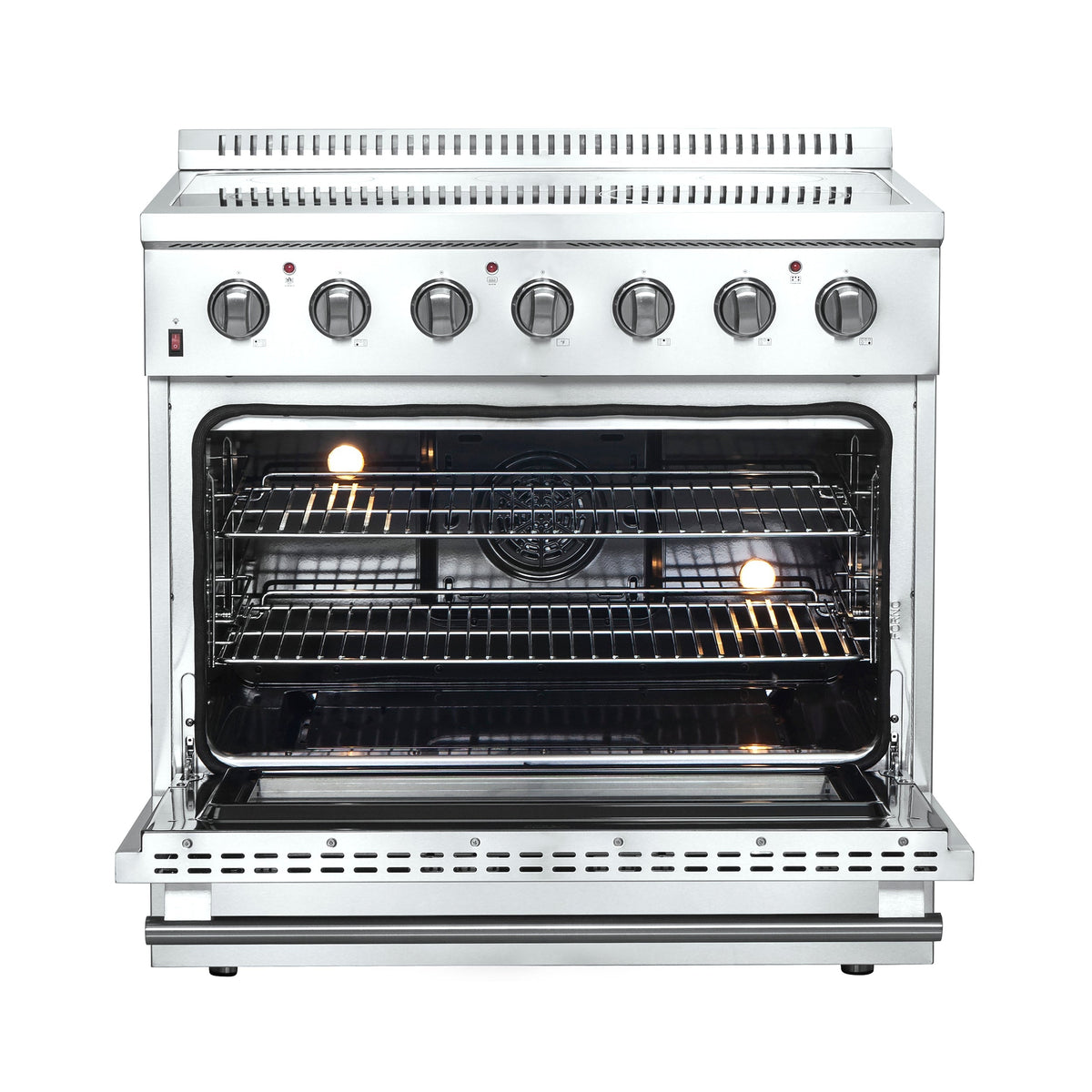 FORNO Galiano 36 in. Freestanding Electric Range, 5.36 cu. ft., 5 Elements, Stainless Steel (Model FFSEL6083-36)