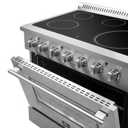FORNO Galiano 36 in. Freestanding Electric Range, 5.36 cu. ft., 5 Elements, Stainless Steel (Model FFSEL6083-36)