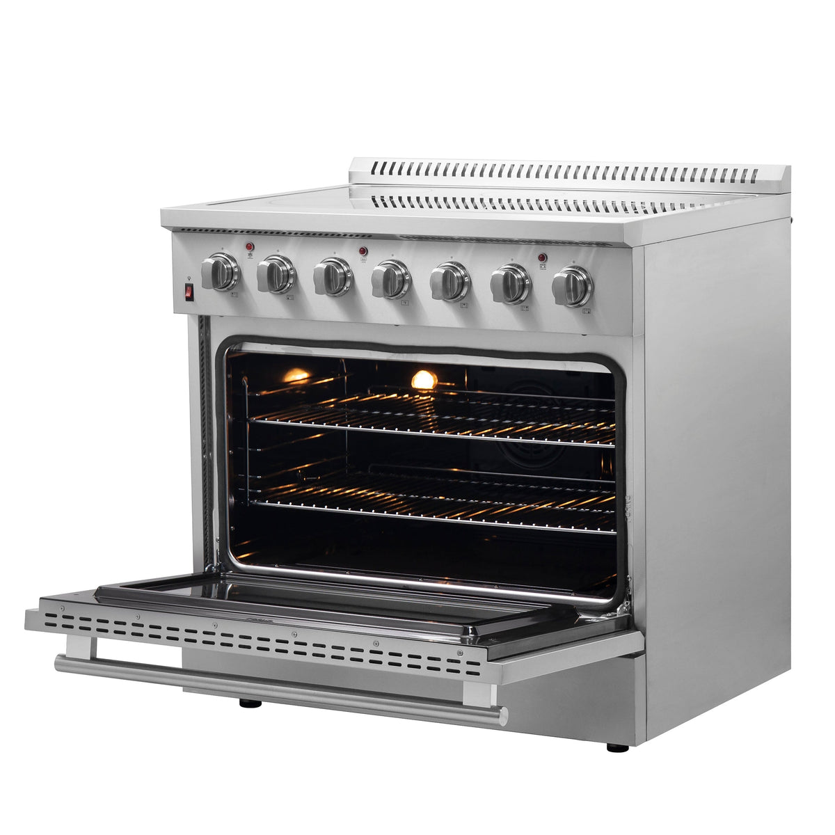 FORNO Galiano 36 in. Freestanding Electric Range, 5.36 cu. ft., 5 Elements, Stainless Steel (Model FFSEL6083-36)