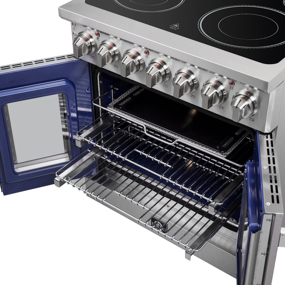 Forno Massimo 30 in. 4.32 cu. ft. Freestanding Electric Range with French Door and 5 Radiant Elements (Model FFSEL6955-30)