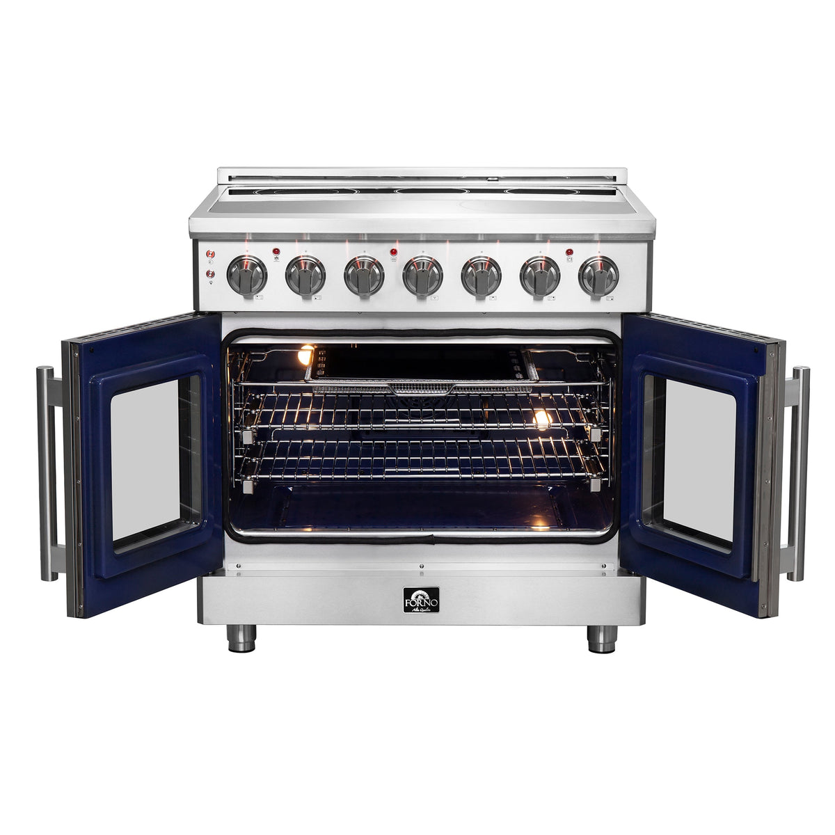 Forno Massimo 36 in. Freestanding Electric Range with French Door Oven, 5 Elements, 5.36 cu. ft. Capacity (Model FFSEL6955-36)