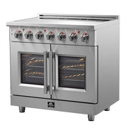 Forno Massimo 36 in. Freestanding Electric Range with French Door Oven, 5 Elements, 5.36 cu. ft. Capacity (Model FFSEL6955-36)