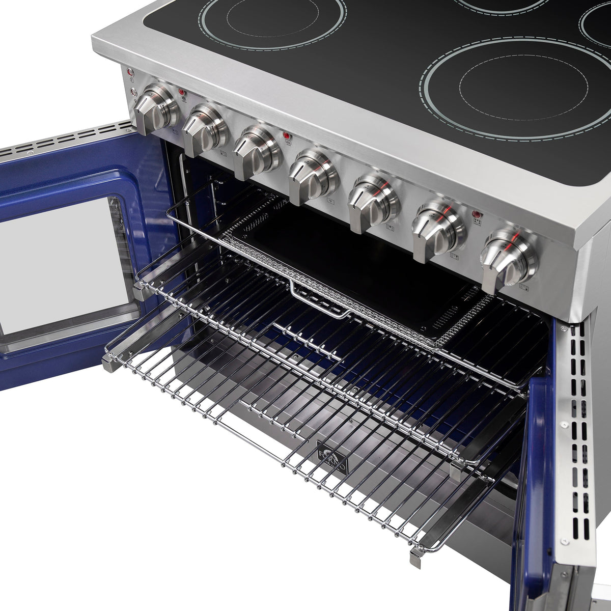 Forno Massimo 36 in. Freestanding Electric Range with French Door Oven, 5 Elements, 5.36 cu. ft. Capacity (Model FFSEL6955-36)