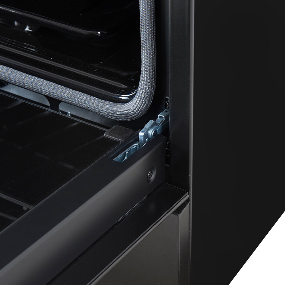 Forno Espresso Leonardo 30-Inch Freestanding Gas Range, 5.0 cu. ft., Black with Stainless Steel Handles (Model FFSGS1116-30BLK)