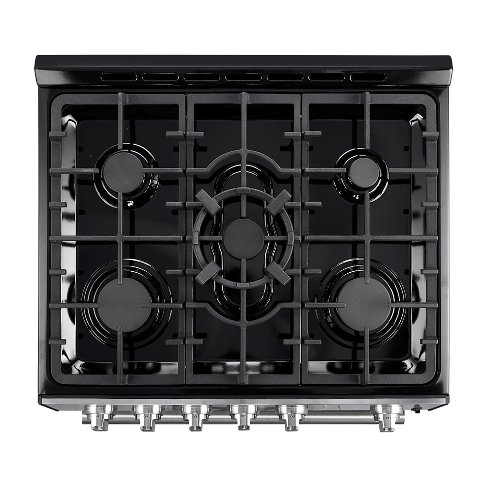 Forno Espresso Leonardo 30-Inch Freestanding Gas Range, 5.0 cu. ft. Oven, Stainless Steel (Model FFSGS1116-30)