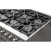 Forno Massimo 48 in. Freestanding Dual Fuel Range with 8 Sealed Burners, 6.58 cu. ft. Oven, Stainless Steel (FFSGS6125-48)