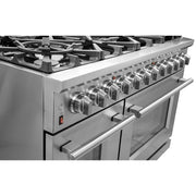 Forno Massimo 48 in. Freestanding Dual Fuel Range with 8 Sealed Burners, 6.58 cu. ft. Oven, Stainless Steel (FFSGS6125-48)