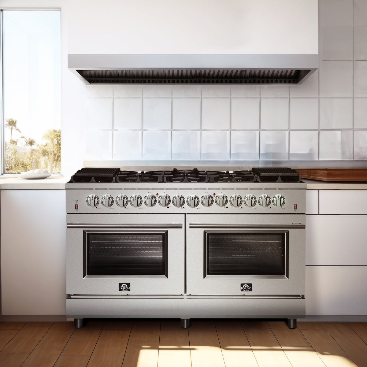 Forno Massimo 60 in. Freestanding Dual Fuel Range with 10 Burners, 8.64 cu. ft. Total Oven Capacity (Model FFSGS6125-60)
