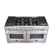 Forno Massimo 60 in. Freestanding Dual Fuel Range with 10 Burners, 8.64 cu. ft. Total Oven Capacity (Model FFSGS6125-60)