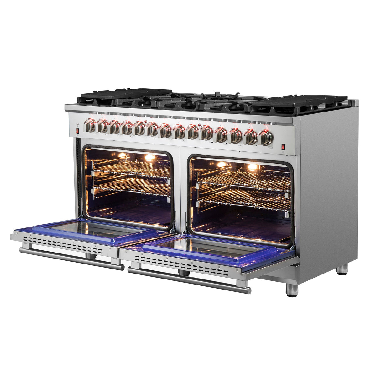Forno Massimo 60 in. Freestanding Dual Fuel Range with 10 Burners, 8.64 cu. ft. Total Oven Capacity (Model FFSGS6125-60)
