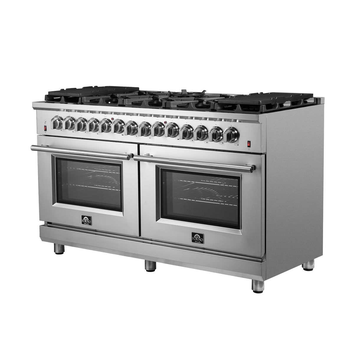 Forno Massimo 60 in. Freestanding Dual Fuel Range with 10 Burners, 8.64 cu. ft. Total Oven Capacity (Model FFSGS6125-60)