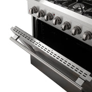 FORNO Galiano 36 in. Dual Fuel Freestanding Range, 5.36 cu. ft. Oven, 6 Sealed Gas Burners, Stainless Steel (Model FFSGS6156-36)
