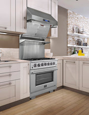 Forno Capriasca 30 in. Freestanding Dual Fuel Range, 4.32 cu. ft. Electric Oven, 5 Gas Burners, Stainless Steel (FFSGS6187-30)
