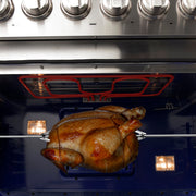 FORNO Capriasca 48 in. Freestanding Dual Fuel Range, 6.58 cu. ft., 8 Sealed Burners, Stainless Steel (Model FFSGS6187-48)