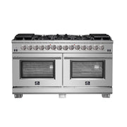 Forno Capriasca 60 in. Freestanding Dual Fuel Range, 8.64 cu. ft., 10 Sealed Burners, Stainless Steel (Model FFSGS6187-60)